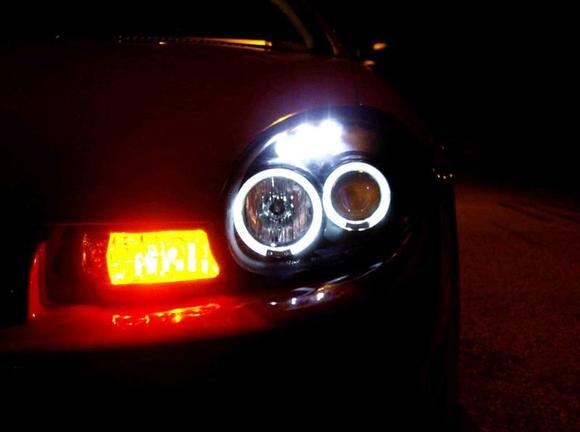 Twin halo headlights