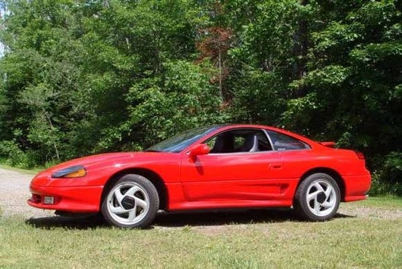 Stealth at the River...I have since changed the rims to the correct sides of the car so they all match.