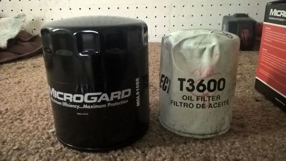 The T3600 is from Jiffy Lube the Microgard is what size and style every part store calls for on my engine.