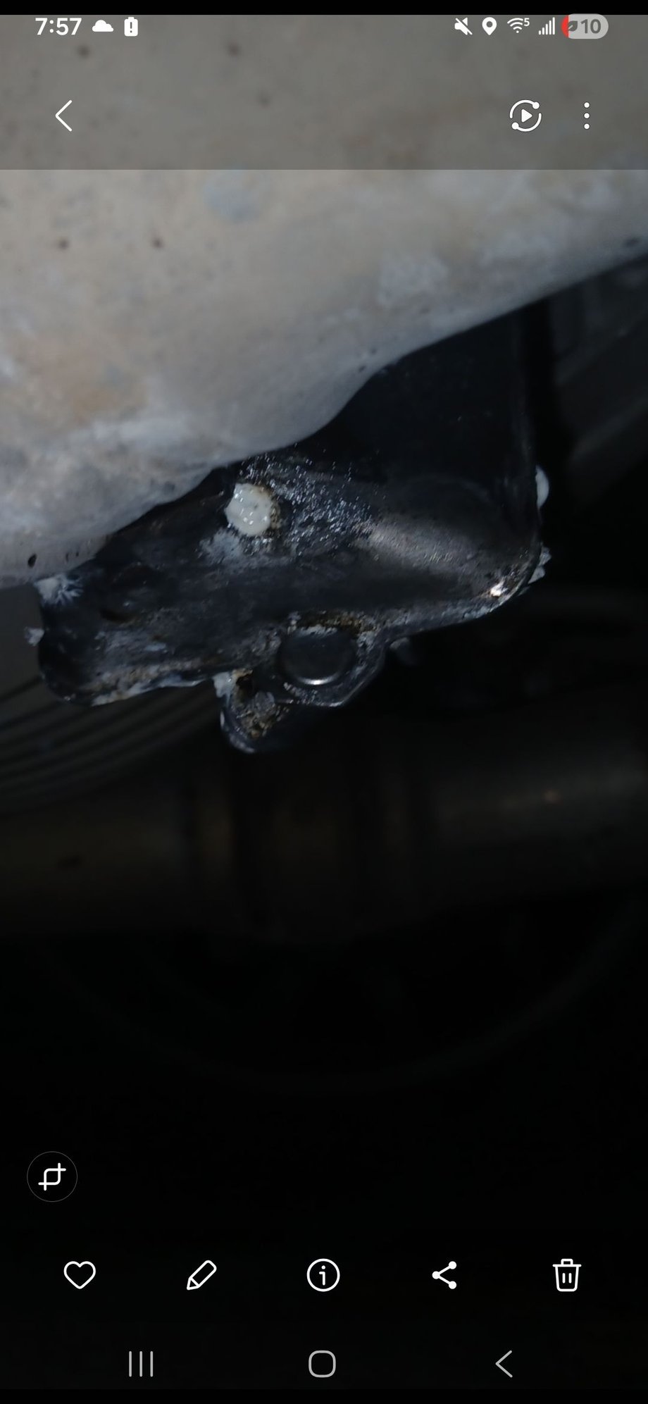 Backside of active exhaust passenger side.
