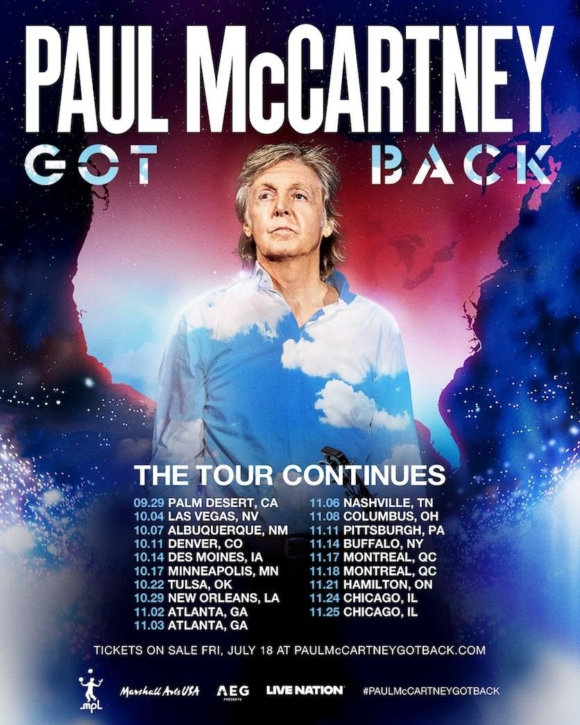 Paul McCartney: Got Back in 2025 US Tour Announced - DVD Talk Forum