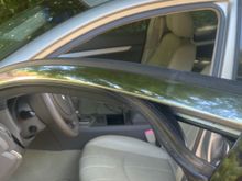this was from 2 weeks ago the trim is more damaged now from me using force to get it back into place
