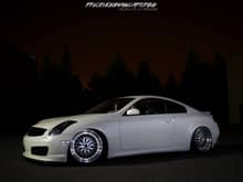 White 2007 Infiniti G35 Coupe Stanced