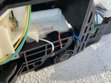 Micro switch is removed. When the shaft is depressed, it makes contact with the lever on the micro switch.