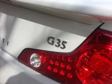 G35 nameplate