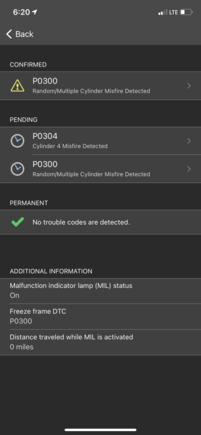P0300 & P0304 codes