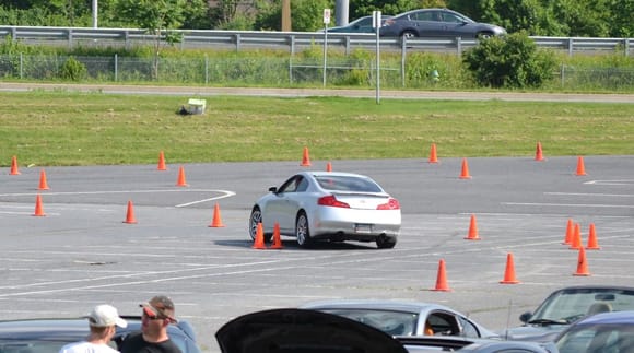 Autocross action, hugging the cones