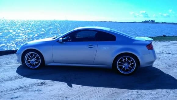 G35 Left side before shocks/springs/spacers