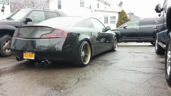 Closer look at the new paint on the deep dish back rims