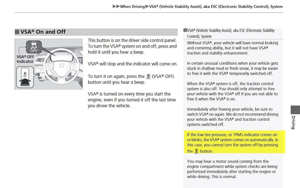 Vehicle Stability AssistTM (VSA®), aka Electronic Stability