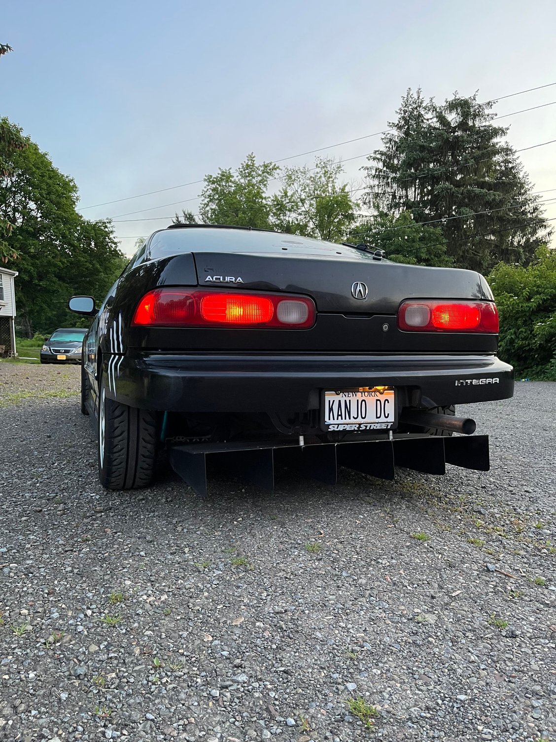 Bumper cut and blast pipe exhaust 