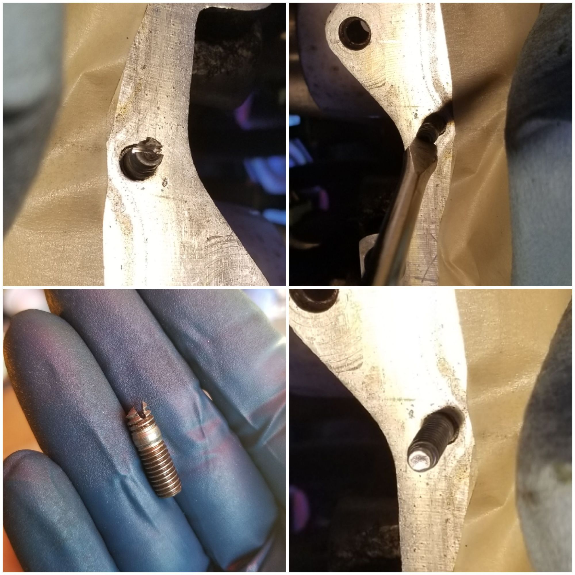 D16Y8 oil pan install broke engine block stud HELP! HondaTech