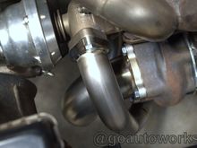 2.5" downpipe/dumptube top view