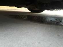 Puddles under the car!