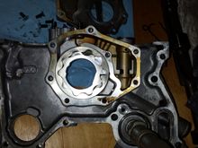 Oil pump housing with rear balance shaft....