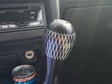 K tuned lagrima knob. Love it! Much taller than old setup and feels great to reach off the wheel and have my hand go right to it. No leaning forward.
