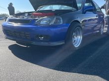 In the tech line at the track