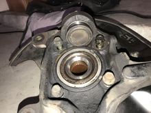 Ball joint doesn’t back out bc wheel bearing is in the way. 