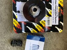I bought this GE sandwhich plate.. I need or 1/8th NPT port (oil pressure sending unit$ and one -3AN port (turbo feed line). The GE plate comes with one 1/8th NPT, and one -8ORB port. I couldn’t find a quality plate that had what I need, so I’ll reduce the -8ORB to -3AN some how. I want to retain the useless factory sending unit, and I don’t want a t off of that factory port. I’m picky. 