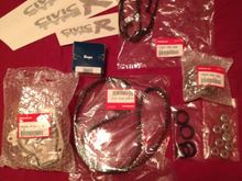 a bunch of parts I picked up before the car even arrived. Turned out the timing belt was changed not long before I got the car so I will kept this stuff for the next change.