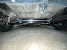 You can kind of see the muffler up against the passenger side sway bar bracket.