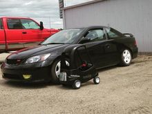 Quick shot of my daughter's ride next to mine.