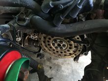 That damn automatic flywheel is torqued down to about 800lbs. Had to use an impact.