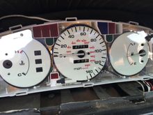 Not sure of the cluster brand or whatever. I bought the car this way and in trying to fix it up.