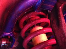 And heres my car at ride height on the ground, i never looked at my suspension travel before but to me that looks like i have none at all, idk if that has an influence