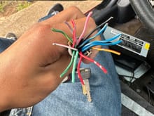 The Rsx harness I want to connect. Every wire is in the same spot to my plug , just different colors.