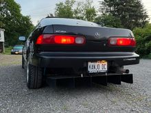 Bumper cut and blast pipe exhaust 