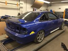 The rear quarter glass was done after I left.