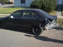 Impact pinched the wheel cant turn