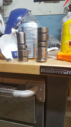 Made some custom shift knobs out of the ruined b16 with my bro.