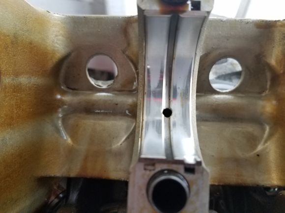 Journal bearing showing the most wear. Looks normal to me..