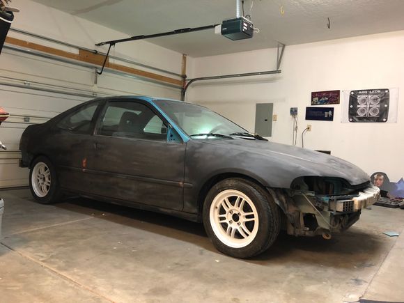 Picked up a little steam today. Sanding down the primer I just layed. Whole car will be done and ready for paint tomorrow.
