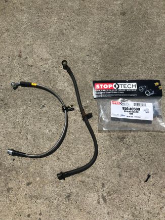 Stop tech rear brake hoses