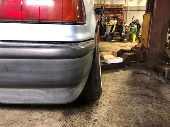 The diamonds had a little to much like so I ordered some rear camber kits and dropped her a tad more. Looks a lot better. 