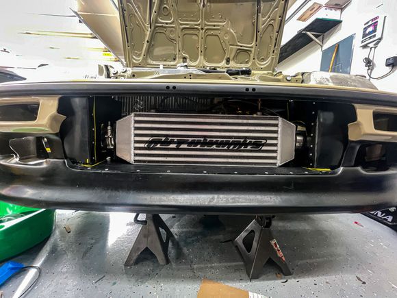 Started doing some radiator ducting as heat is becoming an issue after a couple laps