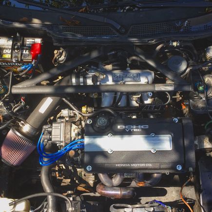 Finished swap, just needed to wire up VTEC, pressure switch, crankshaft positioning sensor, etc.