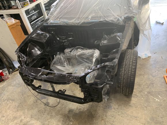 I primed and did a base coat of black.