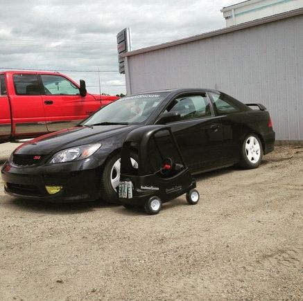 Quick shot of my daughter's ride next to mine.