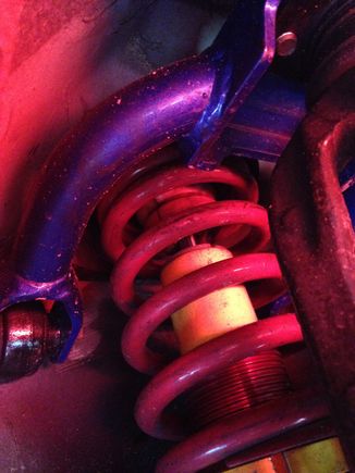 And heres my car at ride height on the ground, i never looked at my suspension travel before but to me that looks like i have none at all, idk if that has an influence