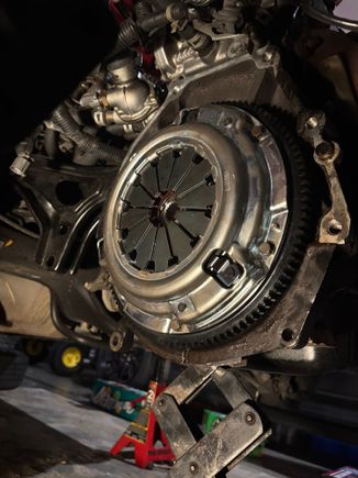 I snugged up the pressure plate bolts to like 22lb-ft before I saw the torque spec was only 19.  Seems like so little