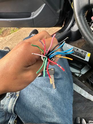 The Rsx harness I want to connect. Every wire is in the same spot to my plug , just different colors.