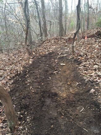 Starting to work a small bench cut in