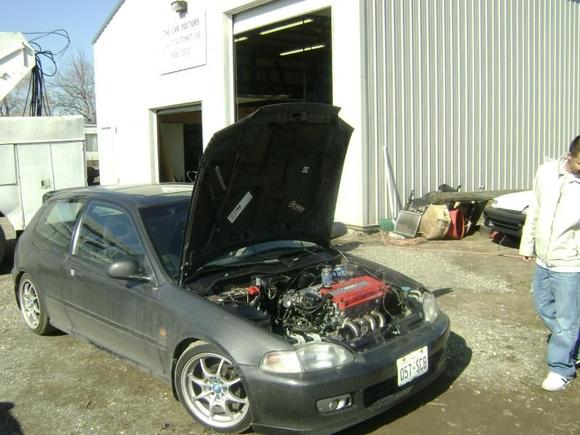 was getting it  ready to yank out the motor