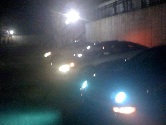 On the way to the Honda Meet, Right to Left GSR, 05 Accord, 03 Type S