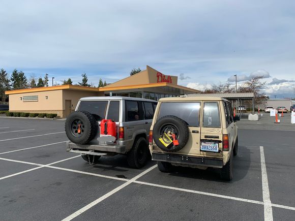 out for food with a buddy