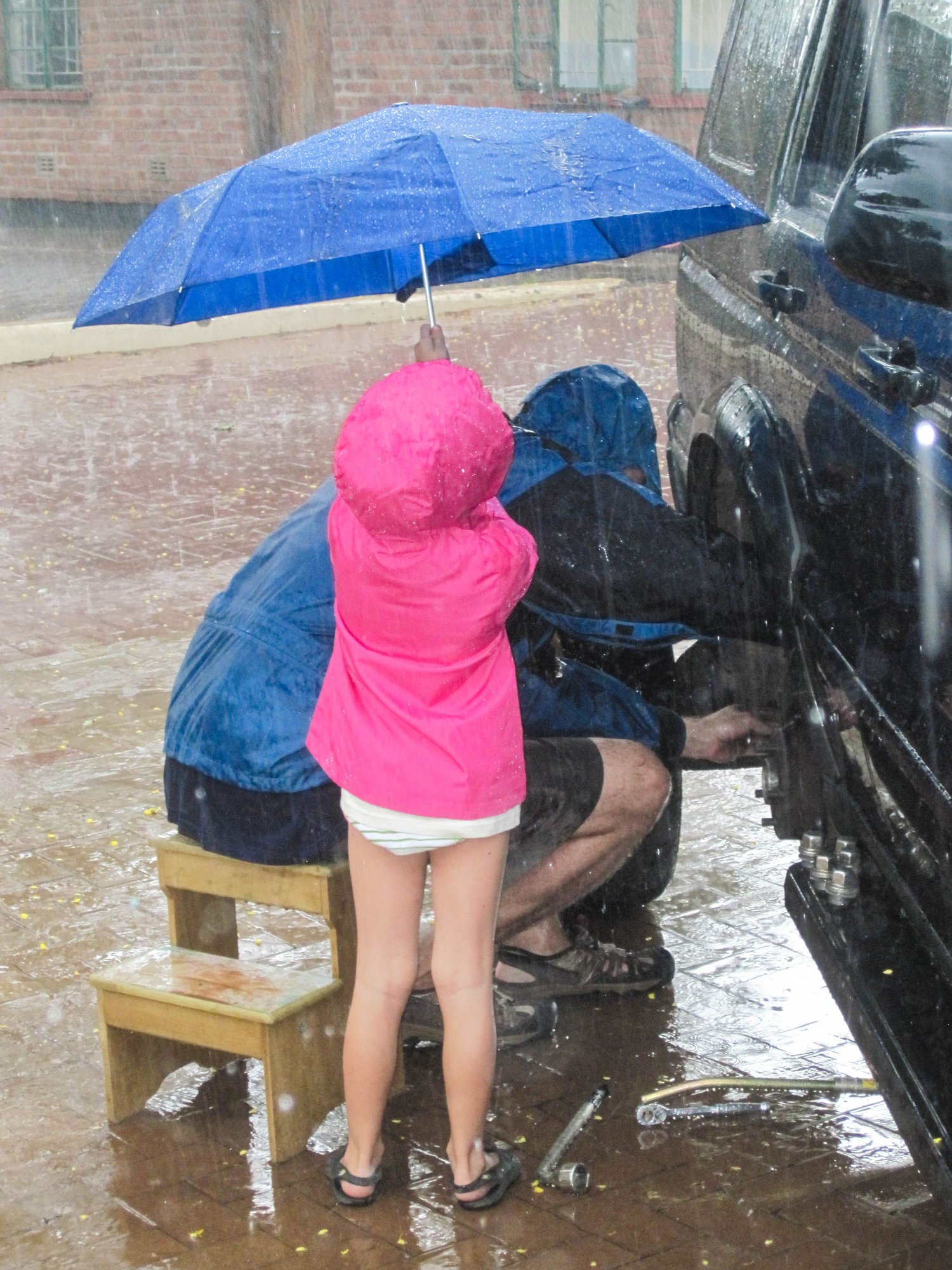 Brake change in Malawi with my helper